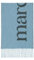 Marc O'Polo Denim Damen Schal aus Wolle mit Fransen, Blau (Medium Blue Multi 02), One Size