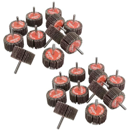 40 Grit 50mm Flap Wheel Disc Abrasive Sanding Pads for Drills 6mm Shank 20 Pack