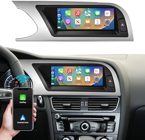 Ninetom Radio de Coche Pantalla táctil de 8,9 Pulgadas con Carplay inalámbrico y Android Auto para Audi A4 S4 2009-2016 con Sistema 2G MMI, Compatible con Mirrorlink, cámara, navegación