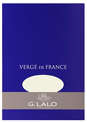 Clairefontaine Lalo 11400L Schreibblock Vergé de France (perfekt für Ihre Einladungen, säurefrei, DIN A5, 14,8 x 21 cm, 50 Blatt, 100 g), weiß