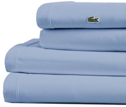 Lacoste Percale Solid Sheet, Allure Blue, California King