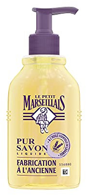 Le Petit Marseillais Jabón Pur Savon, jabón de manos nutritivo con aceite esencial de lavanda, rellenable, 300 ml