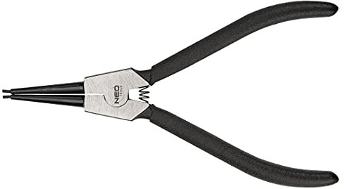 Neo Tools Segerer - Alicates para anillos de seguridad (rectos, para anillos exteriores, acero Cr-V, mangos antideslizantes)