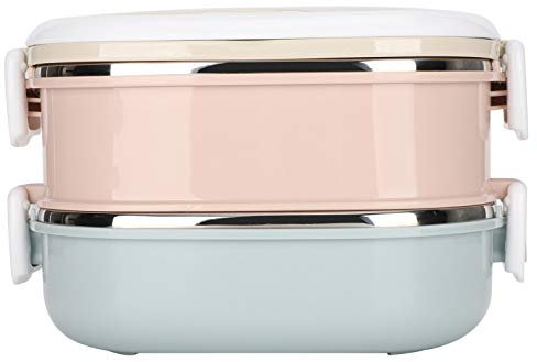 Fiambrera Térmica Portátil de Acero Inoxidable - Recipiente Térmico Aislado para Alimentos - 2 Capas 1800ml