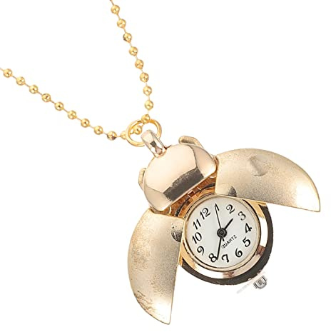 UKCOCO 1 Pc Reloj De Bolsillo Reloj Digital para Mujer Cadenas para Niños Collar De Reloj para Mujer Collares De para Mujer Reloj Numeros Romanos Número Alumno Cuarzo Alfiler