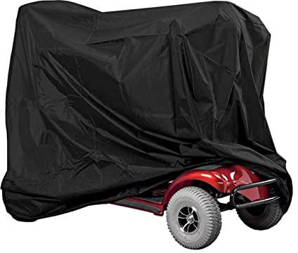 Lwuey Soleil Couvercle de Scooter, Housse Protection Personnes âgées Imperméable pour Mobilité Moto Extérieur Interieur Oxford 300D Protéger Poussière Saleté Neige Lumière Pluie Anti-UV Durable