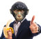 Retoo Affenmaske Monkey face für Halloween Fasching & Karneval als für Herren & Damen Einheitsgröße