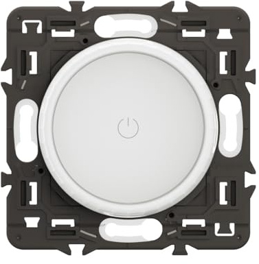 LEGRAND - Interrupteur Variateur rotatif - toutes lampes dimmables jusqu'à 200W - Commande d'Eclairage Complète - Prêt à Installer - Blanc