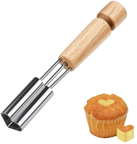 Cupcake Corer, Cupcake Hole Cutter for Filling Reusable Cupcake Hole Puncher Cupcake Hole Tool Cupcake Hole Tool Pastry Corer Tool for Bake Fill Decorate(Heart Shape)