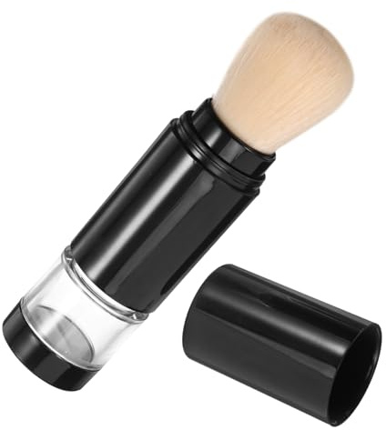 WOONEKY Automatic Powder Makeup Brush for Face, Easy to Use Blush Brush with Plastic and Fiber Materials, Gentle Application Suitable for Women’s Makeup Kit and Daily Use