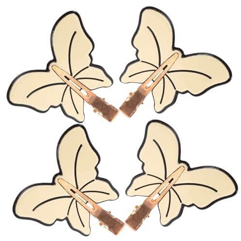 TOGEVAL 4 Pièces Lot de Petites Pinces à Cheveux Forme Papillote Accessoires Coiffure pour Dames et Filles Clips Durables pour Styles Variés et Occasions Multiples