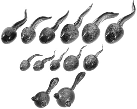 DECHOUS 13pcs Miniature Animal Figurines Resin Tiny Tadpole Decor Mini Pond Figures Aquarium Ornaments for Fairy Garden and Dollhouse Micro Landscape DIY