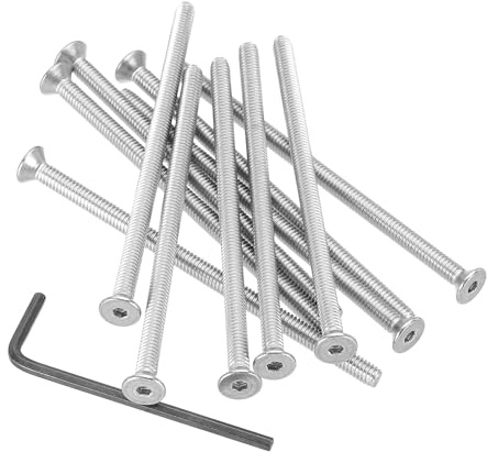 PATIKIL Viti A Testa Cilindrica Con Innesto A Brugola #8-32 X 3-1/4 A Testa Piatta 10Pcs Viti A Testa Svasata Acciaio Inossidabile 304 (18-8) UNC Bulloni Con Innesto A Brugola