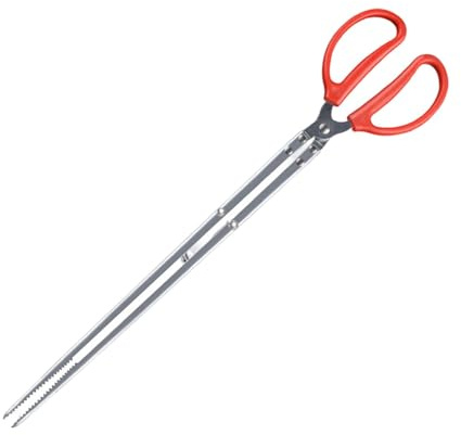 Fiocias Garbage Picker Pinza Rifiuti Attrezzo Raccoglitore Spazzatura Acciaio Inossidabile Presa Serrata Manico Ergonomico Adatto a Raccolta Rifiuti Gestione, 52 Cm