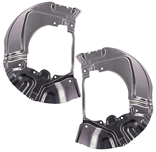 BESTPRICE 2x Placa de anclaje delantera izquierda y derecha protector contra salpicaduras para disco de freno Compatible con BMW Serie 5 (E60), Serie 5 Touring (E61)