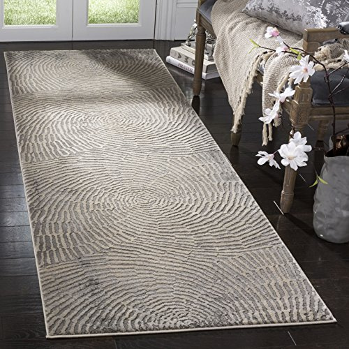 SAFAVIEH Meadow Collection 2'7 x 8' Taupe MDW343E Modern Abstract Runner Rug