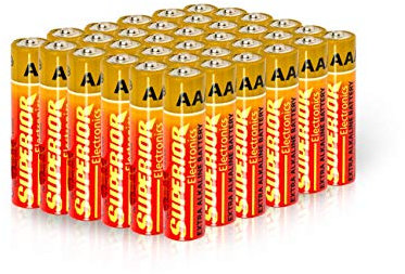 Superior Electronics - 60 Pile Ministilo Alcaline AAA LR03 AM-4 1.5V - Alta Durata, Tecnologia Giapponese, Senza Metalli Nocivi - Per Dispositivi ad Alto e Basso Consumo - SUPBA003