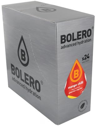 Bolero Bebida Instantánea Sin Azúcar, Sabor Mango Chilli - Paquete de 24 x 9 gramos - Total 216 gramos