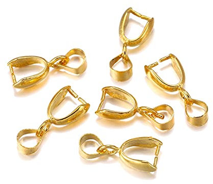 PJ 50pcs / lot melon graines Boucle Pendentifs Clasps Crochet Clips Connecteurs Connecteurs Copper Charme Bail Perles Fournitures pour la fabrication de bijoux DIY tl807 ( Color : 5 , Size : 5x14mm )