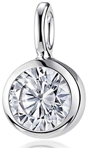 Materia Zirkonia Anhänger Silber 925 rund rhodiniert KA-222-ohne Kette