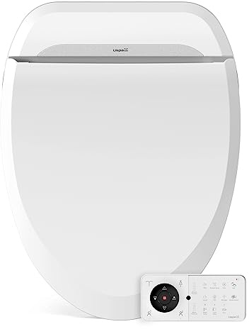 Bio Bidet USPA PRO Modern Bidet Seat, Warm Water, Heated Seat & Dryer, Remote Control, Elongated