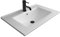 Alpenberger Gäste WC Waschbecken 60 cm Breit | Waschtisch Einbauwaschbecken | Aufsatzwaschbecken Eckig | Waschplätze | Handwaschbecken mit Keramik Versiegelung Nano und Überlauf