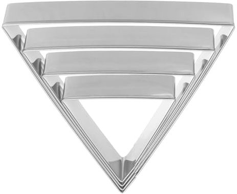 QUARKZMAN Triangolo TagliaBiscotto Set Assortiti Taglie Inossidabile Acciaio Geometrica Cottura Pasticceria TagliaBiscotto Triangolare