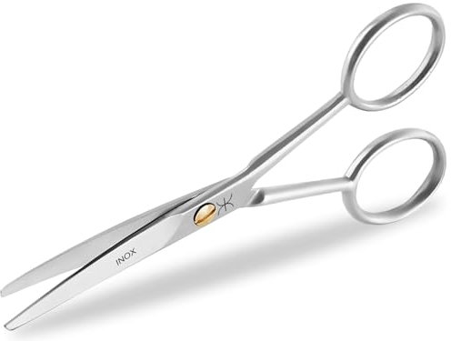 Fellschere Pfotenschere mit einseitiger Mikroverzahnung Haarschere mit gebogener Schnittfläche für die Fellpflege von Hunden & Katzen 12,5 cm