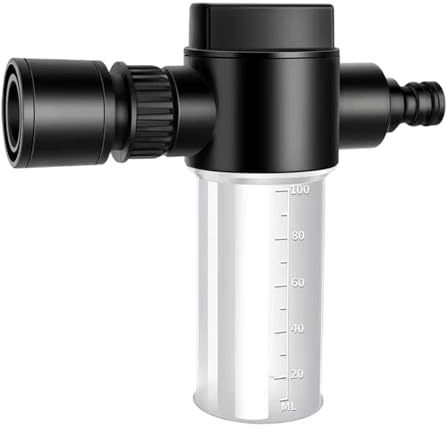 Pulvérisateur à mousse, fixation de tuyau d'arrosage, 15 x 14,5 cm, buse d'eau réglable, mousse pressurisée, rondelle de pelouse de précision, arroseur de tartre, outil de nettoyage extérieur