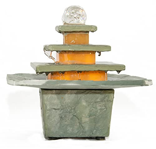 seliger Schiefer-Brunnen Mandala Zimmer-Brunnen Tisch-Brunnen