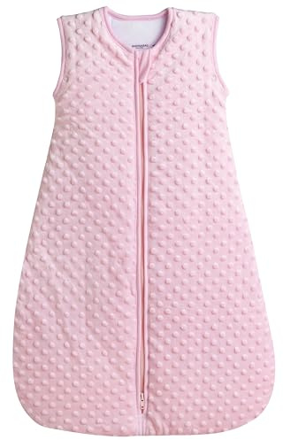 BABYINABAG Very Warm 2.5 Tog Quilted Winter Model Baby Sleep Bag or Sack, Plush Minky Dot for Infants and Toddlers (Medium (10-24 mos))