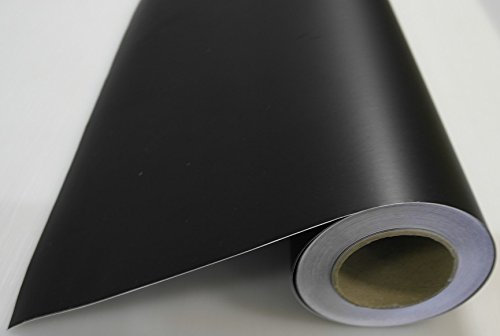 (6,58/m2) Könighaus Schwarz Matt Autofolie 300 x 152 cm mit Luftkanälen + Gratis Rakel inkl. Anleitung