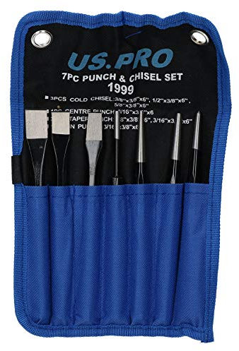 7PC) et d'un burin avec goupille conique ciseaux à froid + poinçon