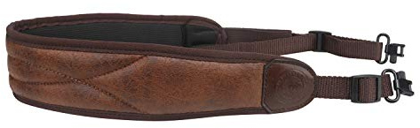 TOURBON Non-slip Soft Padded PU & Leather Rifle Sling Gun Strap