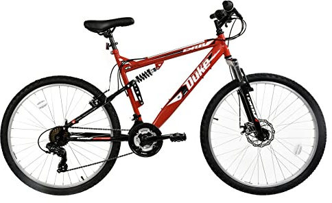 Dallingridge Duke DS Full Suspension Mountain Bike, 26 Wheel - Red/Black