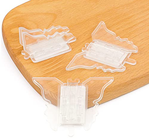 Transparentes Fensterfeststeller, MYLERCT 3 Stück Stanzfreies Fenster Kindersicherung, Fensterriegel in Schmetterlingsform, für Schiebetüren, Fenster, Kleiderschränke