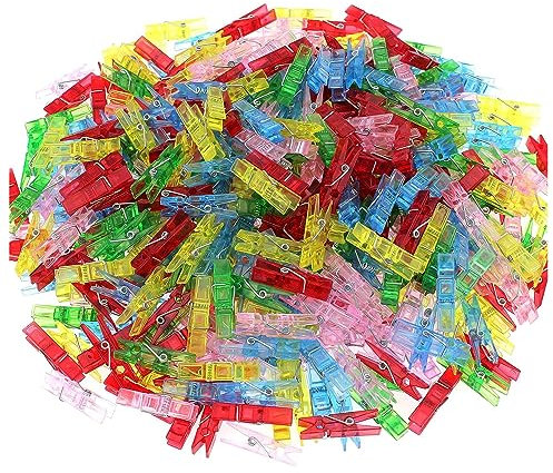 Mini Pince a Linge,100 PCS Chevilles Couleur Clips Photo Chevilles à Vêtements Pince Plastique pour Artisanat Art Bricolage Fête Décoration Mariage 3 * 25mm