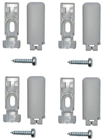Spannschuh für Plissee original Cosiflor VS2, C3 ab Baujahr 2020 in 5 Farben, 4er Set mit Schraube (Weiss)