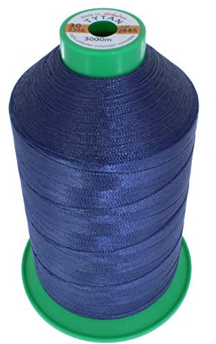 Erlif 3000 mètres de fil à coudre fil industriel TYTAN 30 (2665 bleu foncé)