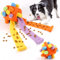 Yikko Interaktiver Schnüffelball für Hunde, Kau-Anreicherungsspielzeug, Leckerli Hundepuzzle Slow Feeder Stimulationsspielzeug für Kleine, Mittelgroße und Große Hunde (Regenbogenorange)