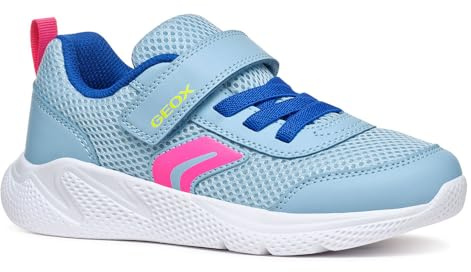 Geox J SPRINTYE Girl B, Basket Fille, Sky/Royal,