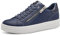 MARCO TOZZI Damen Sneaker flach mit Reißverschluss Vegan, Blau (Navy Comb), 40 EU