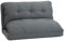 HOMCOM Bodenstuhl 2-in-1 Bodensofa Schlafsofa 13 Positionen Verstellbare Rückenlehne für Wohnzimmer Leinen 100 x 71 x 54 cm Grau