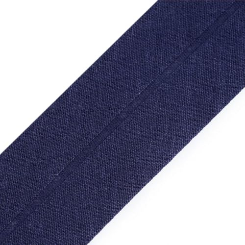 cyclingcolors 1 x snedband av 100% bomull bredd 40 mm längd 25 m högkvalitativt kantband bomullsband, snedband, perfekt för gör-det-själv, mörkblå