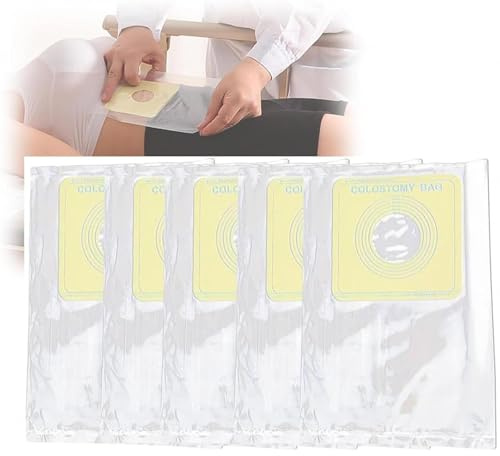 Bolsas de Colostomía de 100 Piezas, Bolsa de Ostomía Desechable Drenable a Prueba de Fugas, Diseño de Corte a Medida de 35-60 Mm, Agradable Para La Piel/transparente y Fácil de Observar