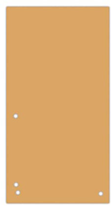 DONAU DONAU 100er Pack Trennstreifen/Farbe: Orange / 1/3 A4 aus 190 g/m² Recycling-Karton/ 4-fach Lochung/ 23,5 x 10,5 cm/Gelocht/Trennblätter Ordner Register Trennlaschen/Made in EU