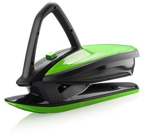 Gizmo Riders Skidrifter Sled for Kids, Snow Sled with Brake for Ages 3 and Up, Weight Capacity 150 lbs (Mystic Green)