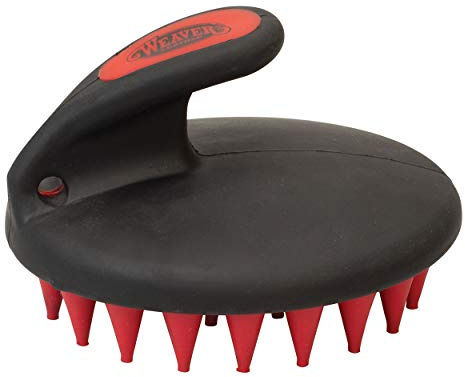 Weaver Leather Palm Held Coarse Curry with Large Rubber Bristles