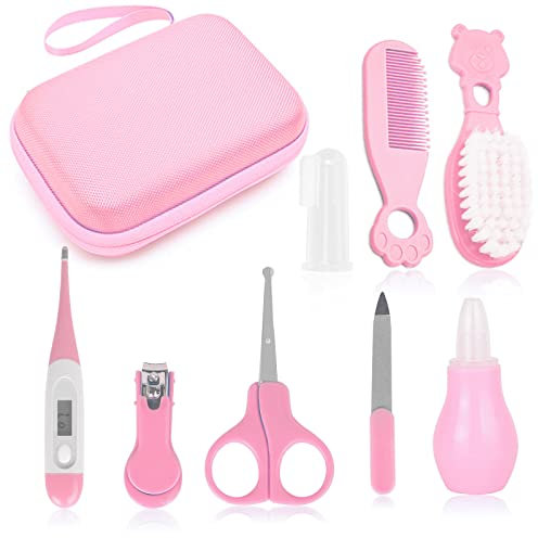 Holzsammlung Babypflege Set,8 teiliges Pflegeset Neugeborene, Baby Pflegeset Neugeborenen-Babypflegezubehör, Baby-Kulturtasche - Pflege-Set,für Kindergarten Neugeborene Jungenmädchen