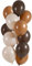 Folat 25117 Set Di Palloncini Premium - Mocha Chocolate 33cm - 12 pezzi Palloncini in Lattice Elio o Aria per Festa Deco, Compleanno, Matrimonio, Baby Shower, Laurea